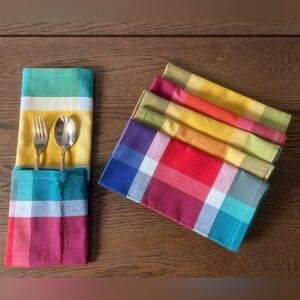Williams Sonoma Multicolor Plaid Napkin (Set of 6)